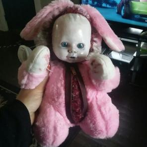 Praying bunny doll