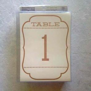Wedding Table Number Tents