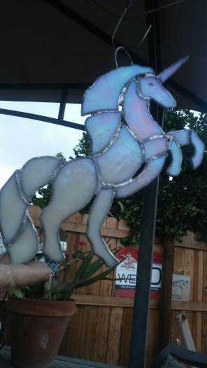 Beautiful White Iridescent Unicorn