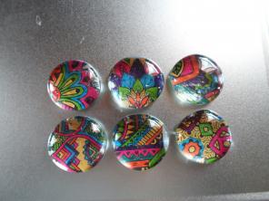 Colorful pattern glass bead magnets