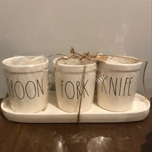 Rae Dunn SFK Spoon Fork Knife
