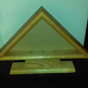 Oak Flag Memorial Case on Pedestal
