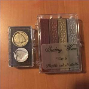 SALE! Heart impression seal & wax