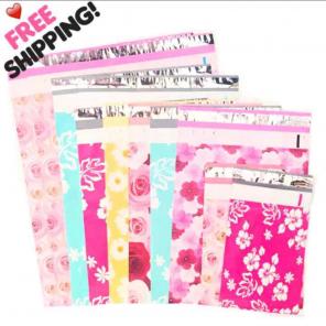 (40) All Size Floral Print Polymailers