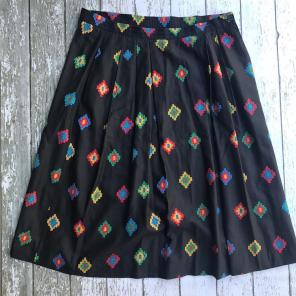 Vintage Doncaster Black Tribal Skirt 12