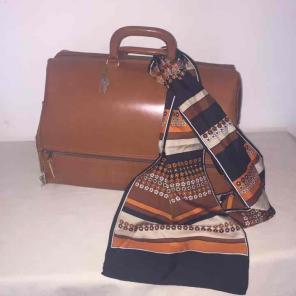 Mutual Cowhide Brown Satchel Audit Bag