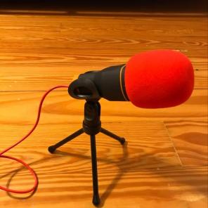 Microphone With Tripod And Windbreaker