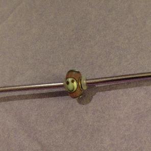 Euro hand blown glass Happy Face bead