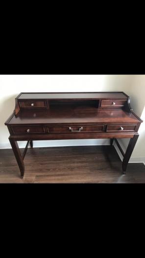 Brown wooden Desk Recently Bought