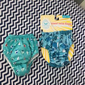 Set of two swim diaper covers