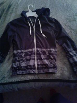 Black and white windbreaker