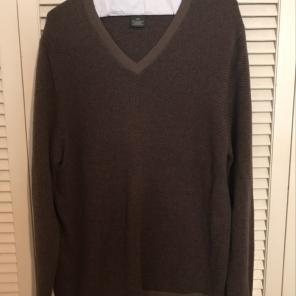 Brown Cotton Cashmere Sweater