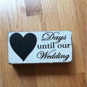 Wedding countdown chalkboard