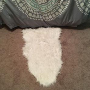 Faux Rabbit Fur Rug White Decor Room