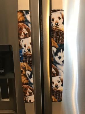 Refrigerator Handle Covers Puppies Theme