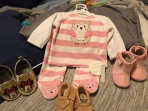 Two Piece Pajama Set& shoes
