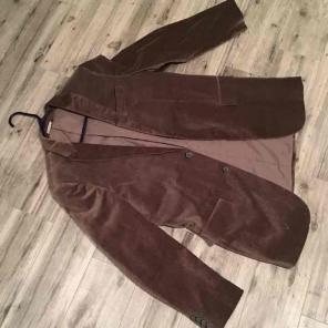 40R men's velvet Brown jacket suit.