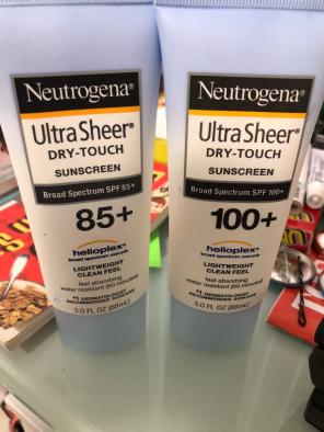 Neutrogena Sunscreen 100 SPF and 85 Bund