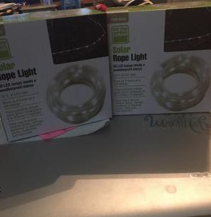 NIB Two Solar Rope Lights 16ft. Per Box