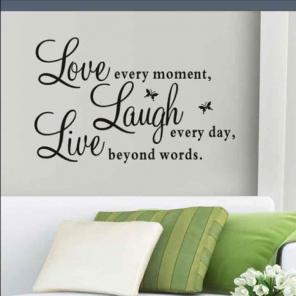 Love Laugh Live Words Decal