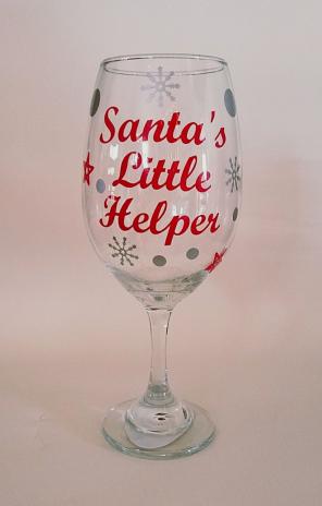 Christmas Wine Glass