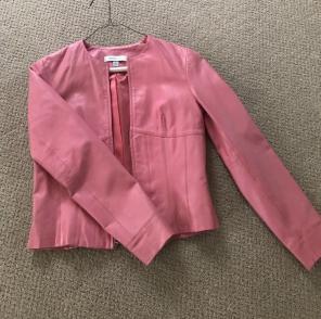 Genuine Pink Leather Jacket Size Small