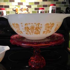 Pyrex Orange Butterprint 442 and 444