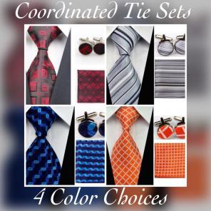 Men's Coordinated Silk Blend Tie Sets