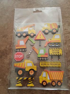 Scrapbook stickers construction
