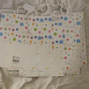 Small happy birthday gift bags lot of 10