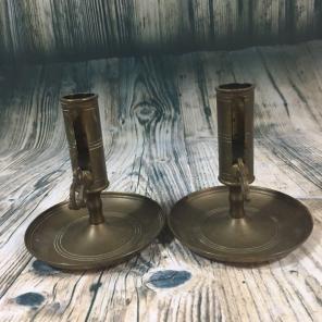 Vintage Malm Brass 2 Candlesticks