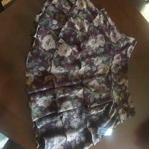 Floral ruffled skirt