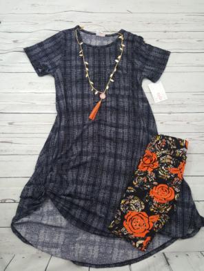 LuLaRoe Carly Dress Legging Disney Roses