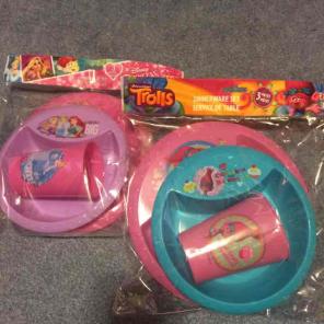 Girls plastic ware sets