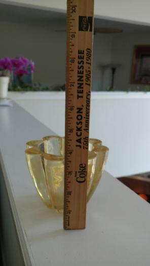 Vintage Candle Holder. Heavy Glass