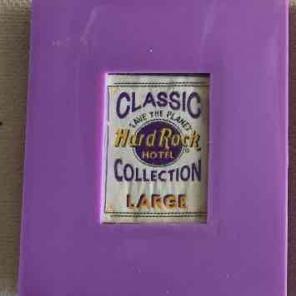 2 Framed woven cloth designer labels