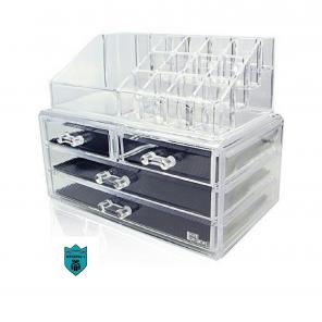Clear 2PC Makeup Organizer F2Day Ship
