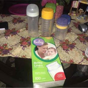 Baby bottles and liners