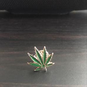Weed Leaf Lapel Pin Brooch Hat 420 Art