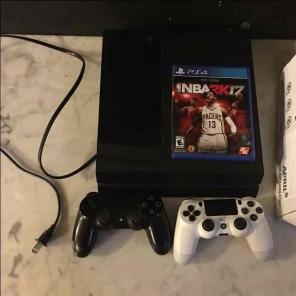 PS4 with 2 controllers &NBA 2k 17