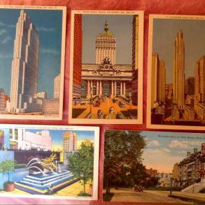 5 Retro Postcards, 1940's (Unused)