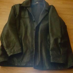 Men's XL LEATHER COAT BLACK