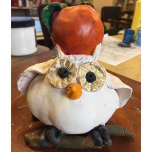Hand Sculpted Owl Ceramic Holder & Vase!