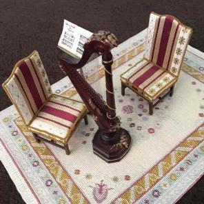 Antique 1:12 Scale Miniature Dollhouse