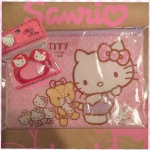Hello Kitty Pouch And Rubber Band