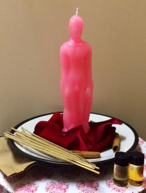 Hoodoo " Pink Candle" - kit (male figure