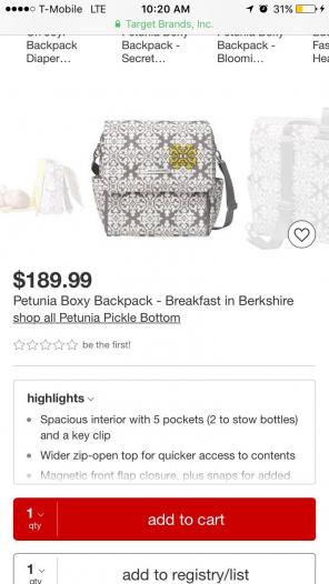 Petunia Diaper Bag