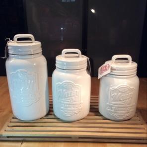 White Main St Canister Set -3