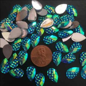Diamonte Flatback Teardrop Cabochons