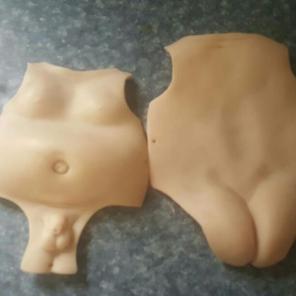 Reborn male front plate and back plate